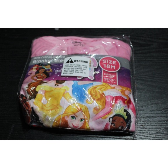 Disney Princess Flame Resistant Baby Toddler Girls Blanket Sleeper Size 18M NEW! - Picture 1 of 2